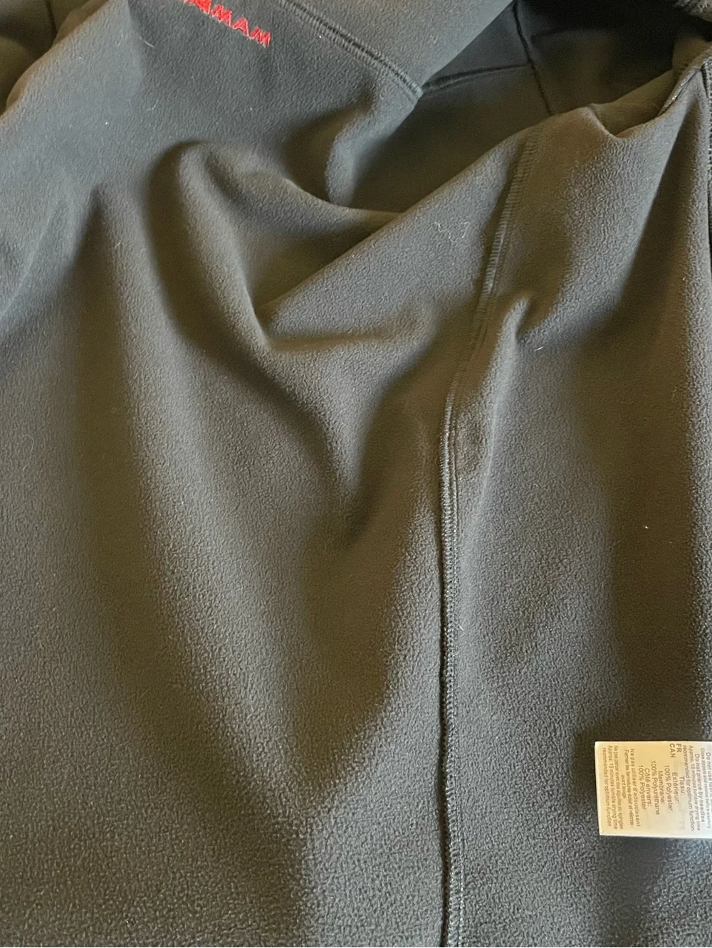 Mammut Jacket Men's XL SOFtech Black Full Zip Fleece Lined Hiking Outdoors